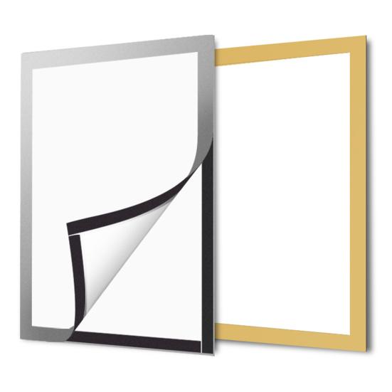 Self-Adhesive Frame Magnetic Picture Holder with Clear Cover Wall-mounted Poster Display Frame for Pictures Documents