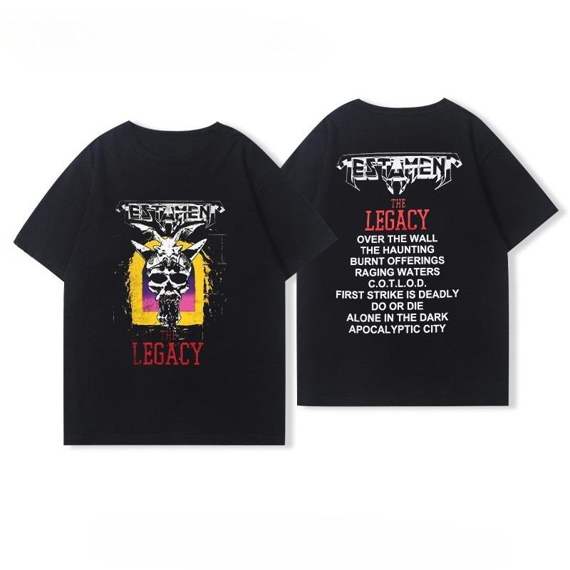 TESTAMENT Legacy - Short Sleeve Summer American Rock Casual Multi-Functional T-Shirt for Men and Women