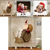 Kerst Douchegordijn Met Haken Duurzaam Waterdicht Badkamer Decor Kerstman