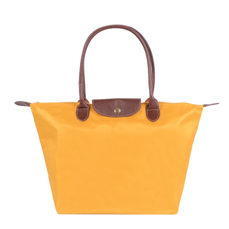 New Nylon Beach Tote Bag Fashion Womens Handbag Tote Oxford Shoulder Bags Female Waterproof Dumplings Folding Shopping Bag 2024