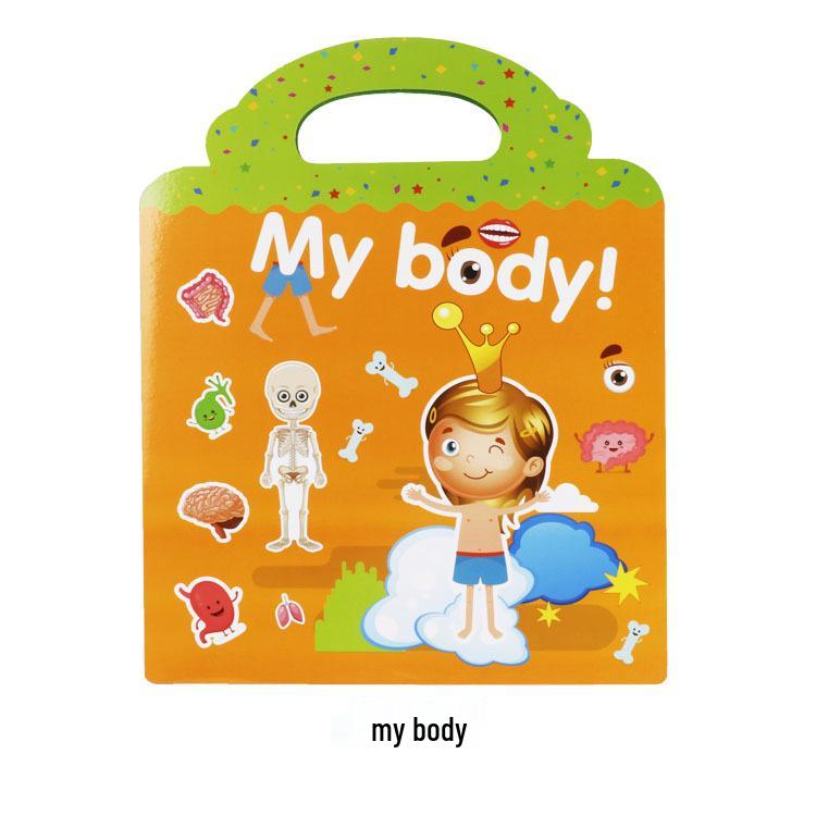 Cross-Border DIY Children's Sticker Activity Book - Early Education & Focus Training with Removable, Reusable Stickers