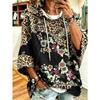 Sudadera con capucha para mujer de talla grande, Estampado de patrón simple elegante y cómodo, Moderna y versátil