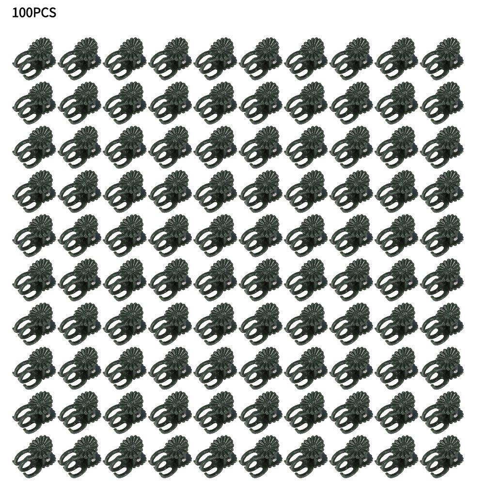 100pcs Plant Clips Supports Reusable Plastic Connects Fixing Vine Tomato Stem Grafting Clips Vegetable Plants Grafting Clamps