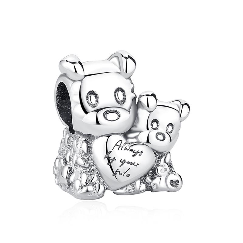 Original 925 Silver Charm Bead Love Dog Cat Paw Panda Firefly Pendant Charms Fit Bracelets Necklaces Women Jewelry