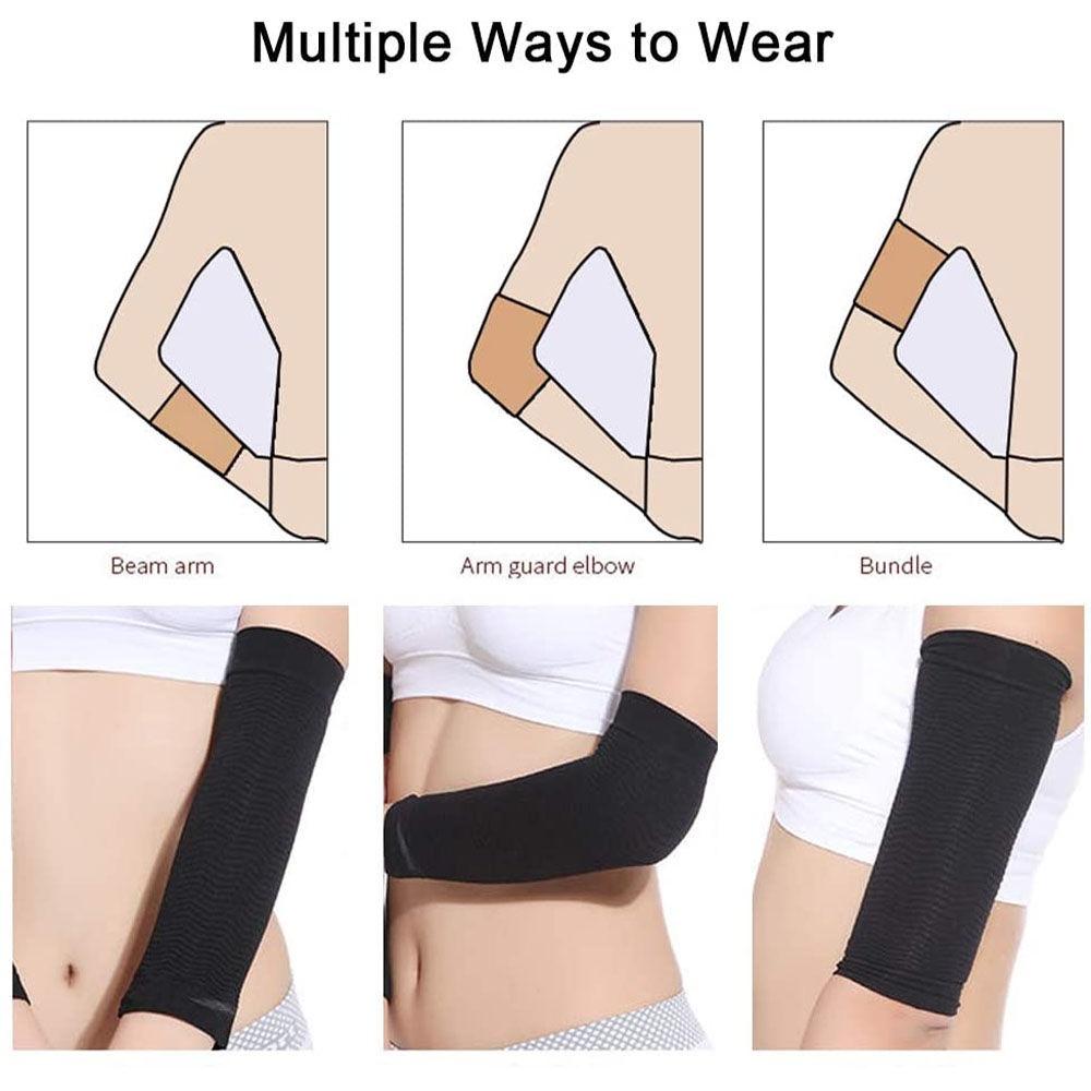 1 Paar Arm-Schlankheits-Shaper-Wickel, Arm-Kompressionsmanschette für Frauen, Gewichtsverlust, Oberarm-Shaper, hilft dabei, die Oberarm-Ärmel zu formen