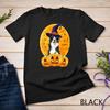 Border Collie Hond Heksenhoed Halloween Kostuum T-shirt