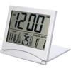 Faltbarer tragbarer Schreibtisch-Thermometer-Kalender-Wecker - Digitale LCD-Anzeige Uhr für Reisen mit Datumsfunktion