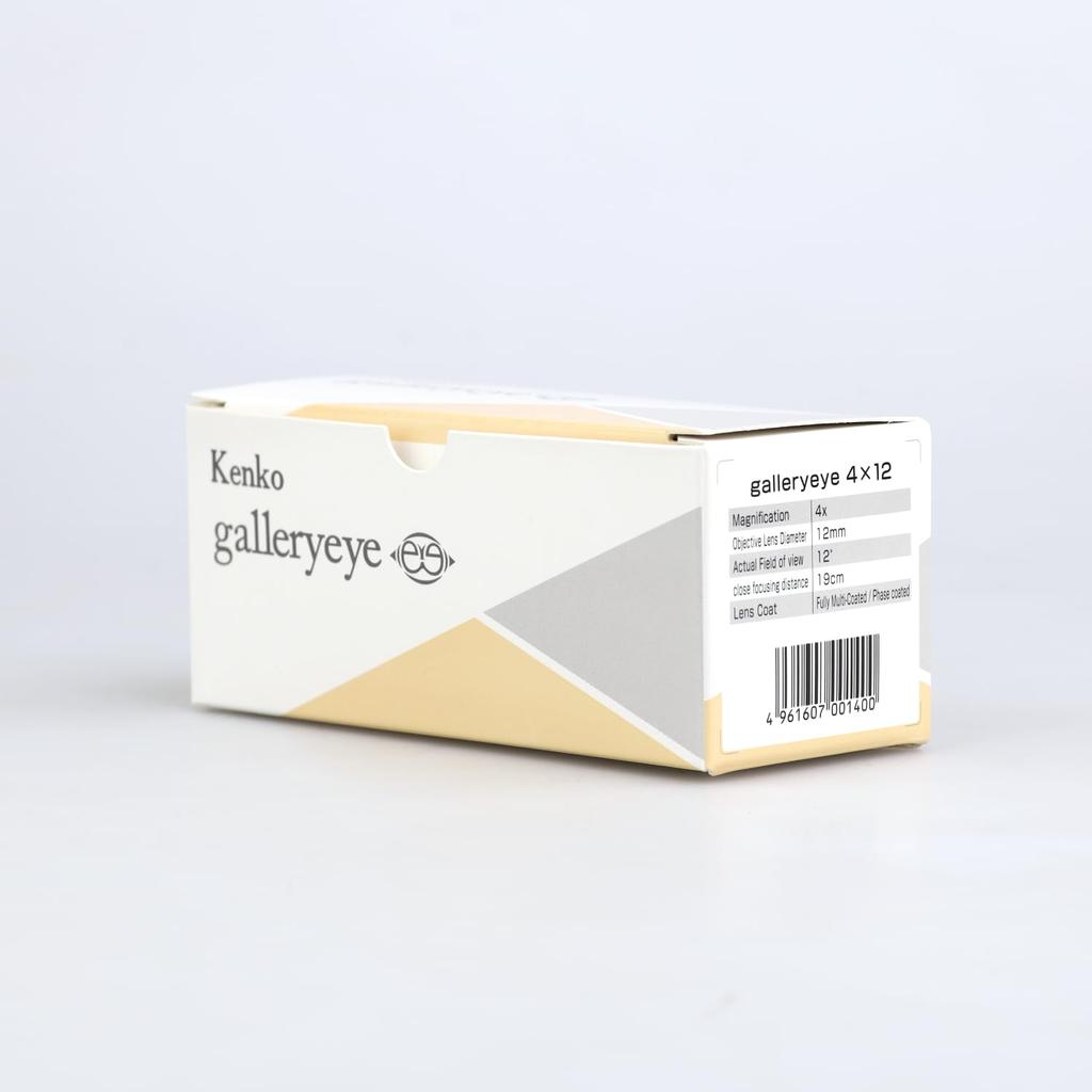 Kenko Monoculare Gallery EYE 4x apertura 12mm Distanza minima di messa a fuoco 19cm Prodotto in Giappone 001400 4×12