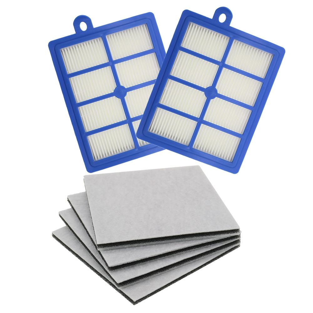 2PCS Hepa Filter+4pcs Motor Filters For Philips Electrolux FC9172 FC9087 FC9083 FC9258 FC9261 FC8031 H12 H13 Vacuum Cleaner Part