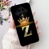 For Infinix Zero 8 8i Fashion Crown Letter Phone Case For Infinix Zero8 Zero8i X687 X87B Black Silicone Soft Cases Bumpers
