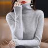 Merino Wool Cashmere Sweater Women's High Stacked Collar Pullover Long Sleeve Winter Knitted Soft Sweater Warm High Quality Jumper Casual Knit Top