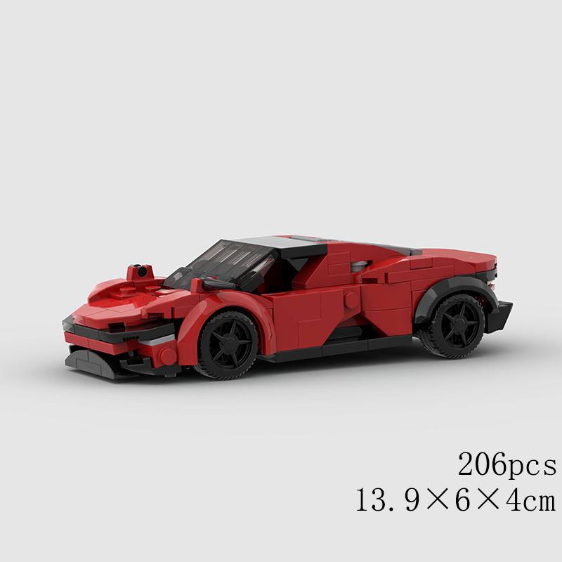 MOC Speed Technical Car Police Pickup Truck Super Race Vehicle Model Building Block Racing Sport Brick Toy Christmas Gift City