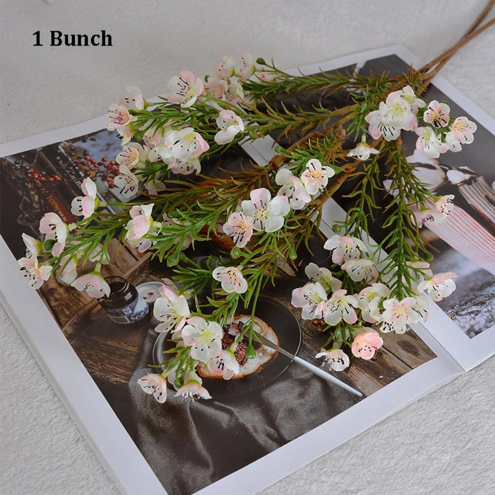 66cm Simulated Wintersweet Flowers Silk Fabric 7 Colors Home Office Vase Decoration DIY Gift Prop Cherry Blossoms Fake Flowers