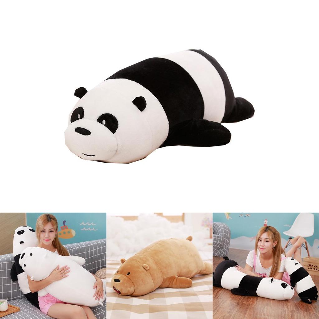 Entzückendes 80cm We Bare Bears Weiches Plüschtier mit entzückenden Grizzly- und Panda-Charakteren