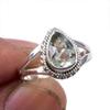 Natural Green Amethyst Gemstone 925 Solid Sterling Silver Gift Ring S.5.5 V9a14
