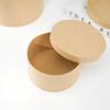 Doe-het-zelf Kraft Papieren Doos Cupcake Dozen Snoep Cadeauhouder Dessert Containers Met Deksel Ronde Verpakking