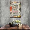 Christian Garden Metal Sign Rustic Faith Home Decor Vintage Inspirational Design