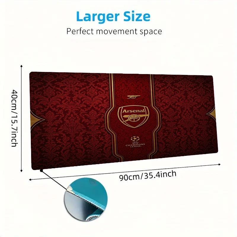 Arsenal F Large Size Mouse Pad Large Gaming Table Cushion Non-slip Laptop Tablet Big Mousepad XXL Mat Mini PC Playmat With Lock Edge