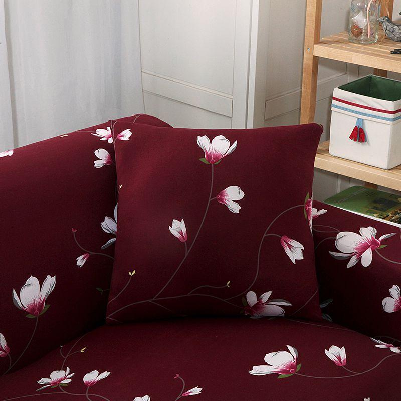 Floral Leaves Printed Soft Sofa Cover For 1/2/3/4 Seater Couches Excellent Fit And Stretch