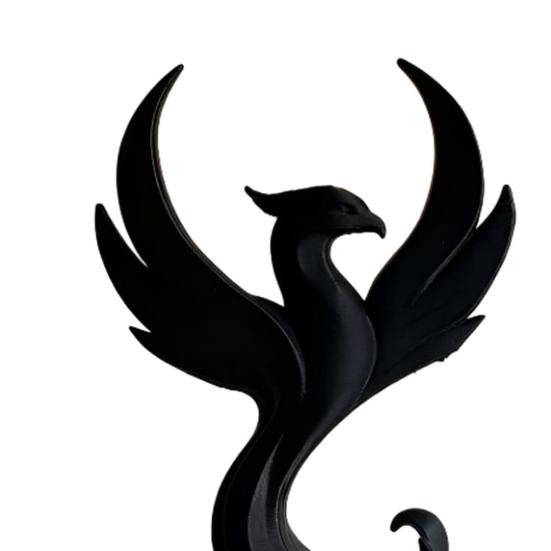 3D Printed Phoenix Figurine Modern Minimalist Abstract Phoenix Statue Sculpture Desktop Decoration for Home Office Living Room