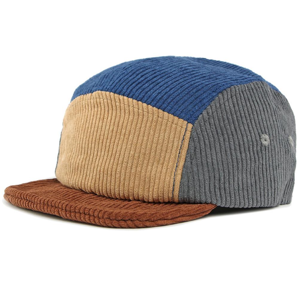 HT5005 Baseball Cap Patchwork Autumn Winter Cap Men Women Short Brim Corduroy Baseball Hat Male Female Adjustable Snapback Cap