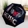 1pc Music Love Automatic Open/Close Umbrella Compact Folding Umbrella, All-Season Portable Umbrella for Women/Men F1124106