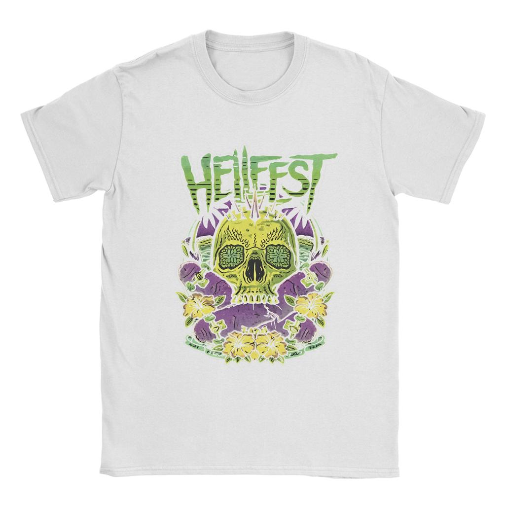 Men's T-Shirt Hellfest Heavy Metal Music   Leisure 100% Cotton Tees Short Sleeve  T Shirt Crewneck Tops Gift Idea