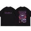 Pokémon Gengar Printing Tee Pure Cotton Tshirt Mens 2026 Summer Fashion Oversize Street Casual Y2K Tops Streetwear Clothing