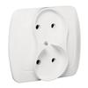 CHORD SOCKET 2-FOLD B/U WHITE - E131AA-KN048