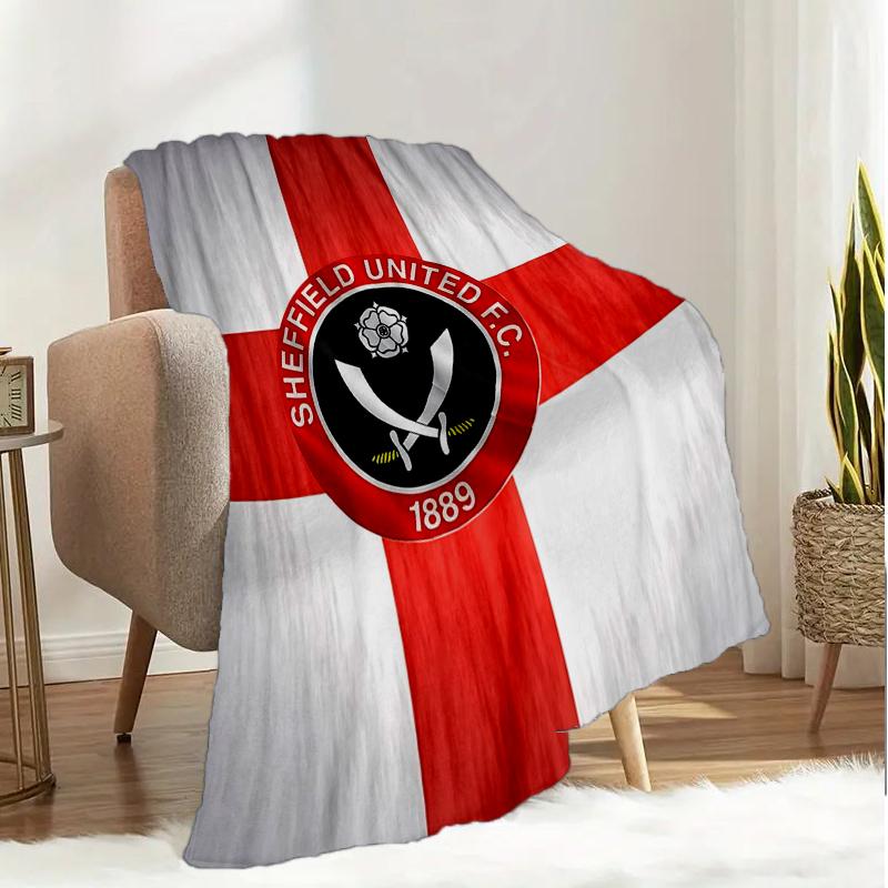 She-ffield Fc Crest Blanket Lightweight Ideal Bedding Blanket Perfect for Travel, Camping, Living Rooms, Offices, Sofas, Fan Christmas Gift