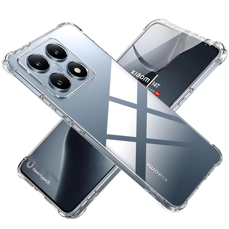 Coque de protection antichoc en TPU pour Xiaomi 14T Pro, transparente, compatible avec Xiaomi 14, 13 Lite et 13T