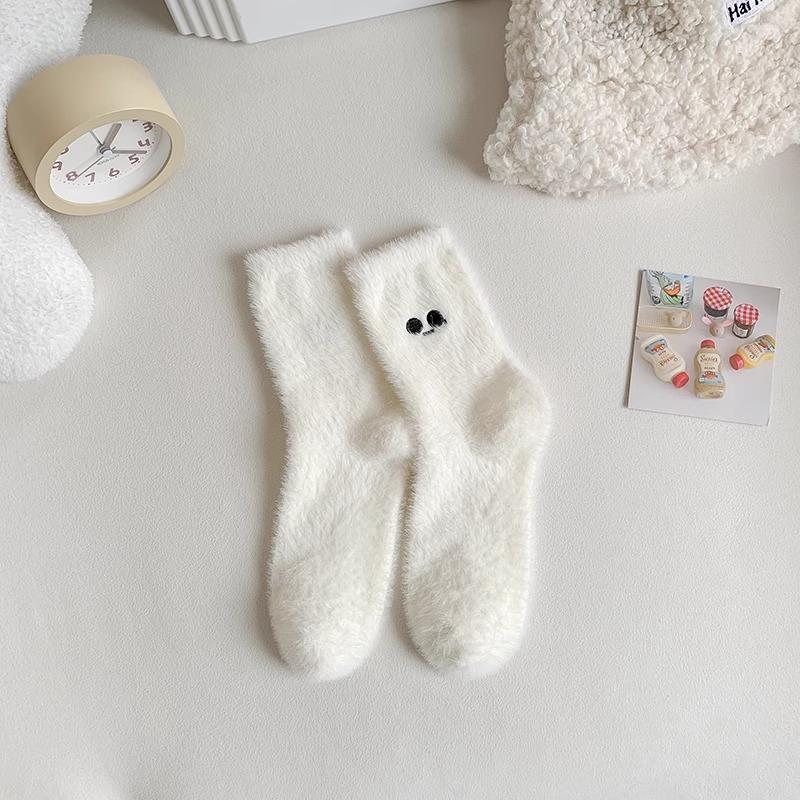 5 Paar Weiße Socken für Damen Frühling und Herbst Lustige Socken für Paare Lässige Sportsocken Studentensocken