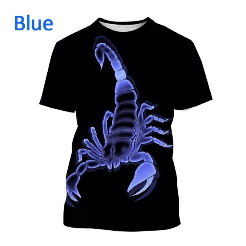 Sommer Skorpion 3d Gedruckt Männer T-shirt Mode Persönlichkeit Fleischfresser Unisex Casual Oansatz Tier Kurzen ärmeln Tops Streetwear