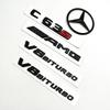 Letras Negras ABS 3D Logo C63S Insignia V8 BITURBO Pegatina Estrella Trasera de Coche Emblema AMG para Maletero Para Mercedes Benz C63S AMG W205 C205