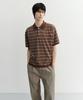Deonseuteupomaen Striped Polo Knit_Unisex_Udsw6B127_Brown / Mint