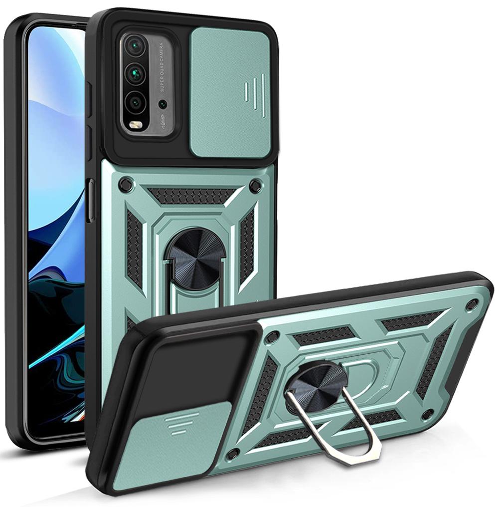 For Xiaomi Redmi 9T Case Redmi 9 T Phone Camera Lens Protective Armor Shockproof Magnet Holder Ring Case Cover