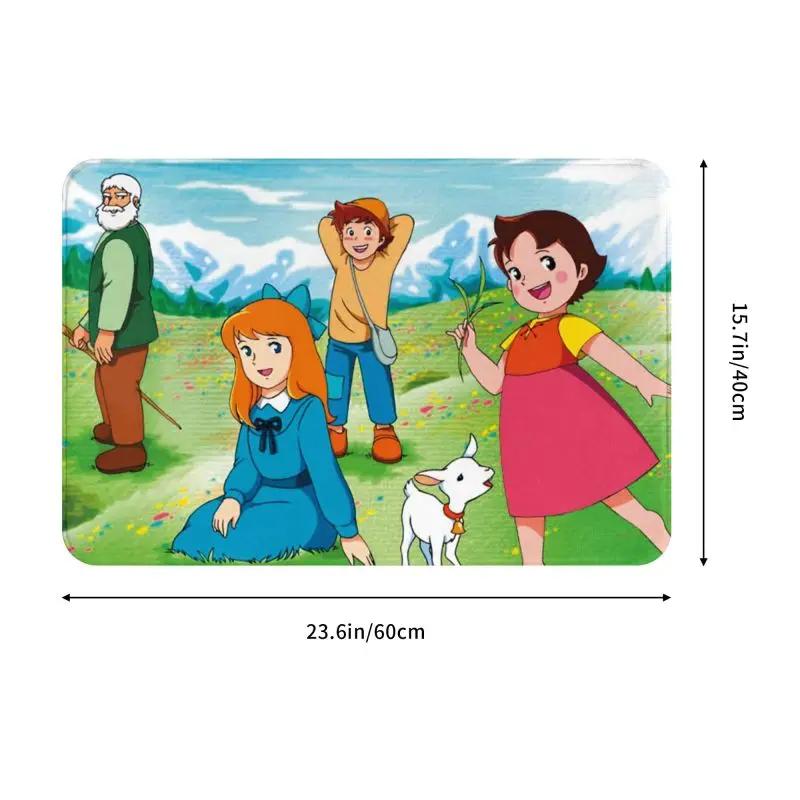 Custom Heidi Peter And Grandpa Doormat Anti-Slip Entrance Bathroom Kitchen Floor Door Mats Garage Rug Carpet Footpad