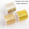 100m/roll Gold Plated Color Preserving Alloy Copper Wire 0.3mm 0.4mm DIY Jewelry Making Wire Handmade Crafts DIY Headwear