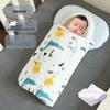 Biduole Pure Cotton Baby Swaddle Blanket - Newborn Anti-Startle Sleep Sack for Spring & Summer