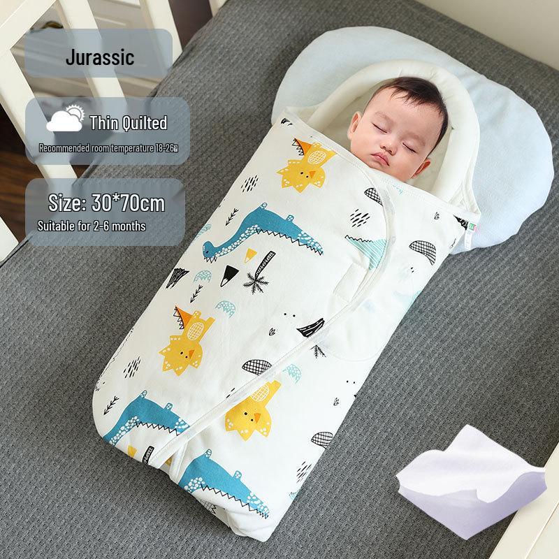 Biduole Pure Cotton Baby Swaddle Blanket - Newborn Anti-Startle Sleep Sack for Spring & Summer