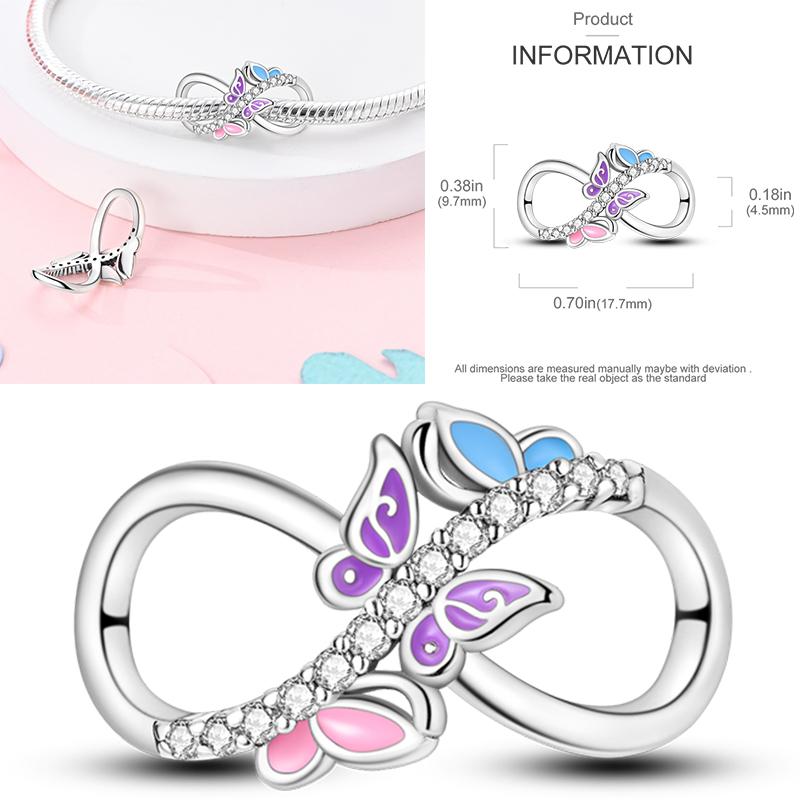 Copper Metal Dragonfly Butterfly Pendant Bead Component Charm Bead Components Bead Component Compatible With Authentic Original Bracelet High Quality