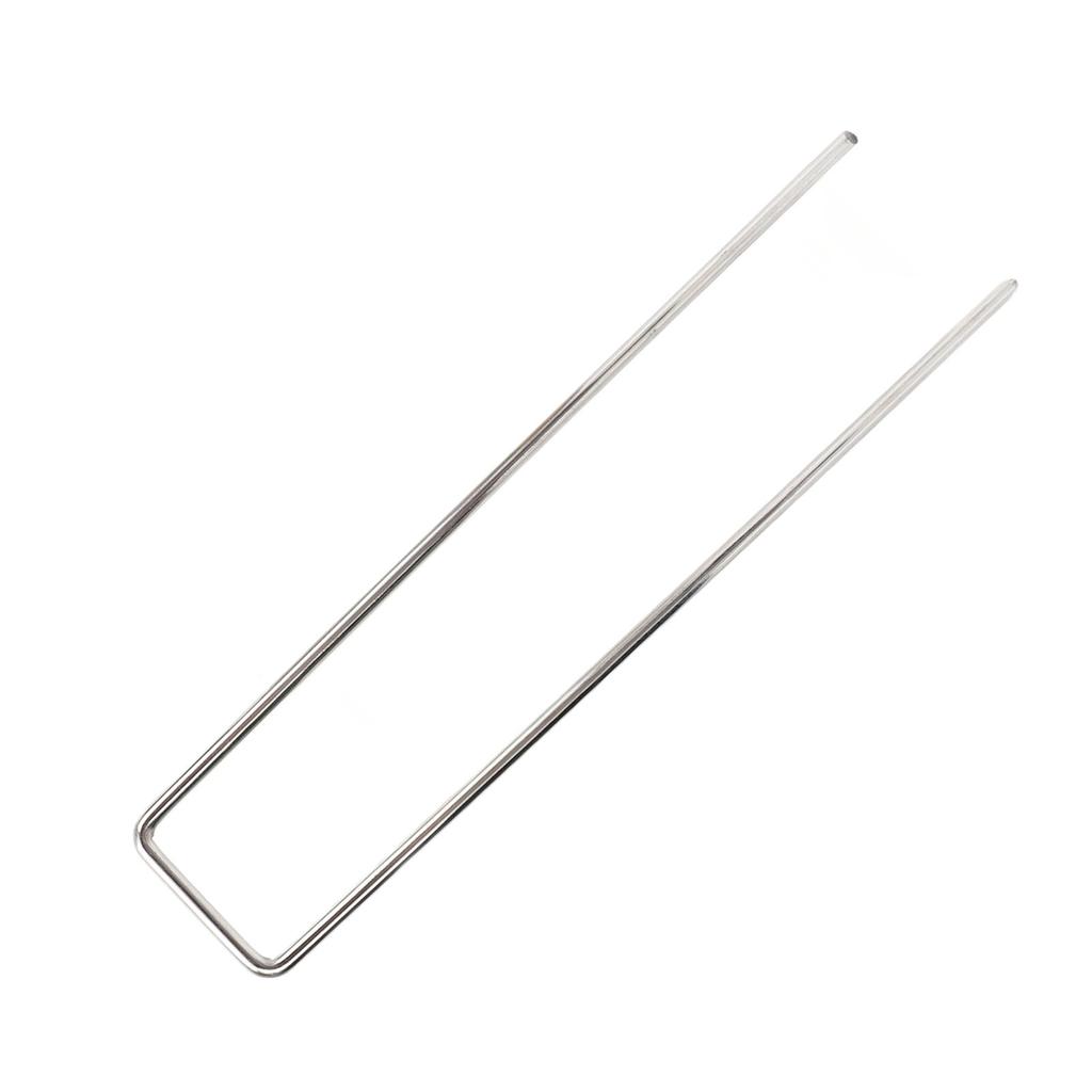 50Pcs Galvanized Steel Garden Stakes U Shaped Tent Stakes U Shaped Galvanized Landscape Pins Heavy