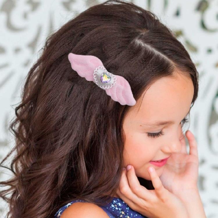Plüschige Haarspange mit Flügeln für Teenager und Erwachsene, Karneval, Pferdeschwanz, Zöpfe, bequeme Haarspange