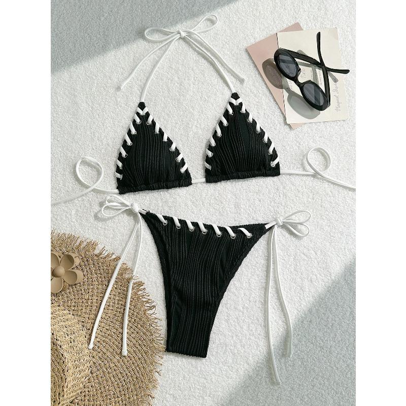 2026 Summer New Sexy Solid-Color Bikini: Women's Beach Vacation Swimsuit for INS Style