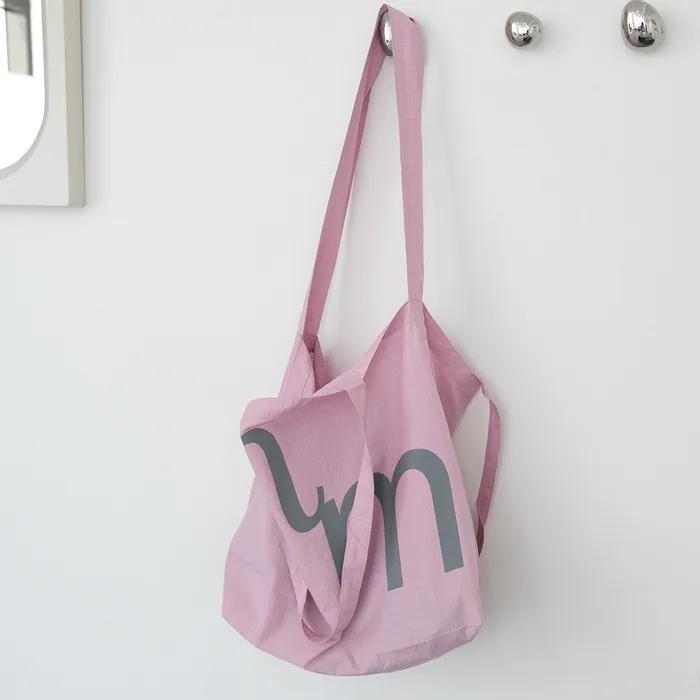 Minmin Two-way Eco Bag Pink Grid Eco Bag