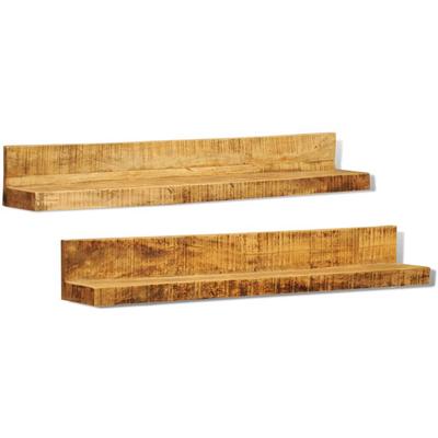 Vidaxl Wall Shelves, 2 Pcs., Solid Wood