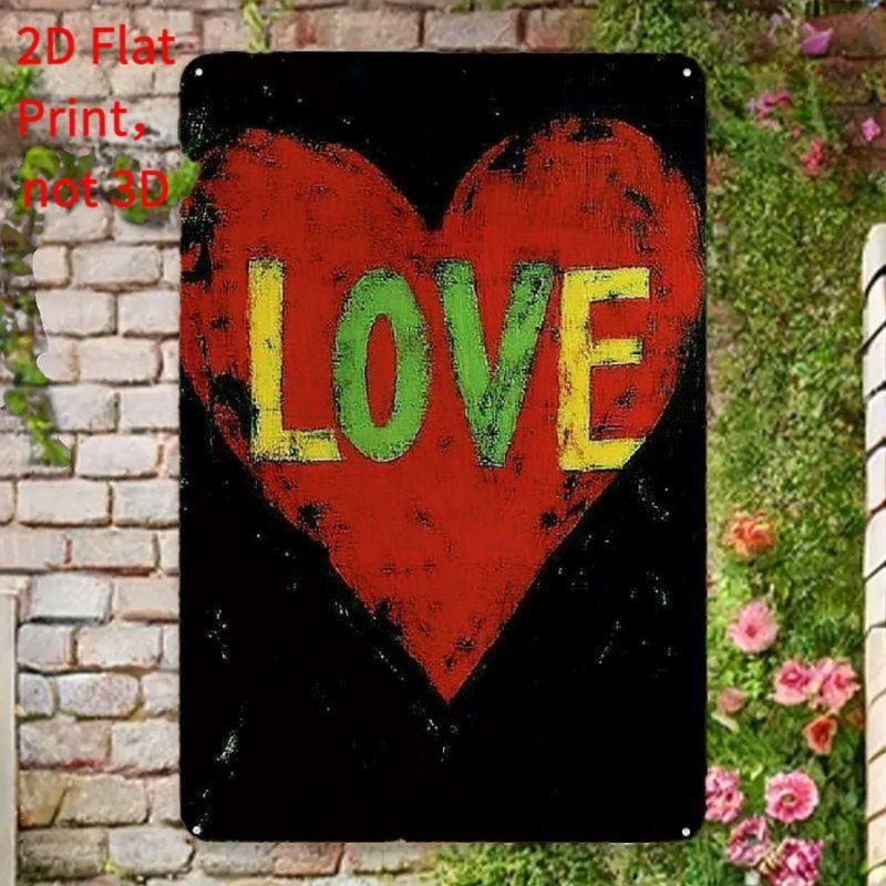 Valentine's Day Retro Metal Decorative Painting for Couples Bedroom Living Room Cafe Bar Restaurant