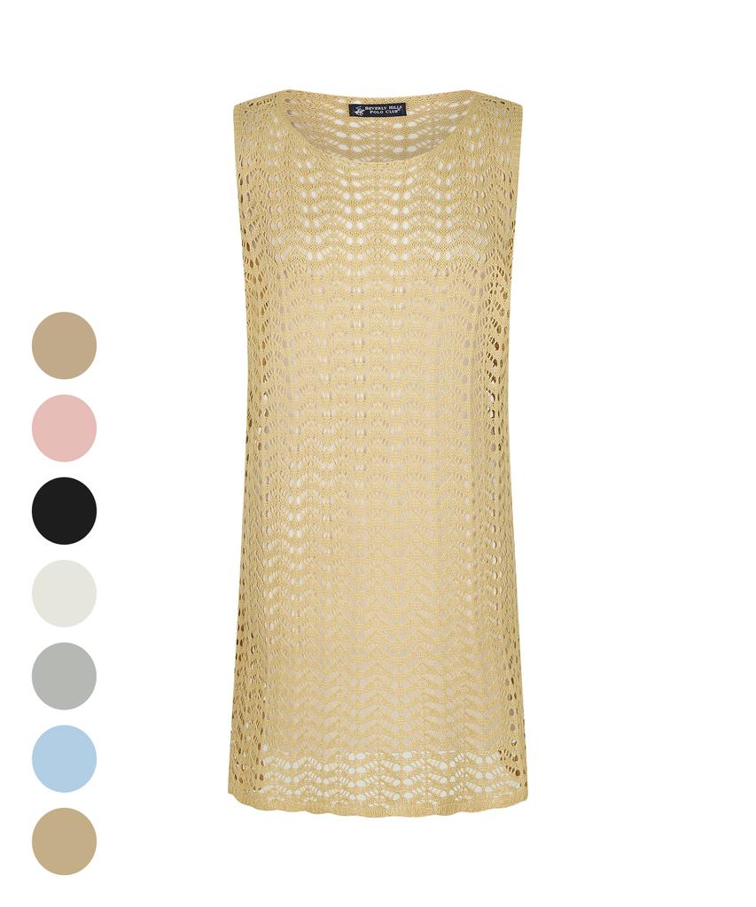 BHPOLOCLUB Women'S Summer Scaly Sleeveless Dress 7 Colors Op108