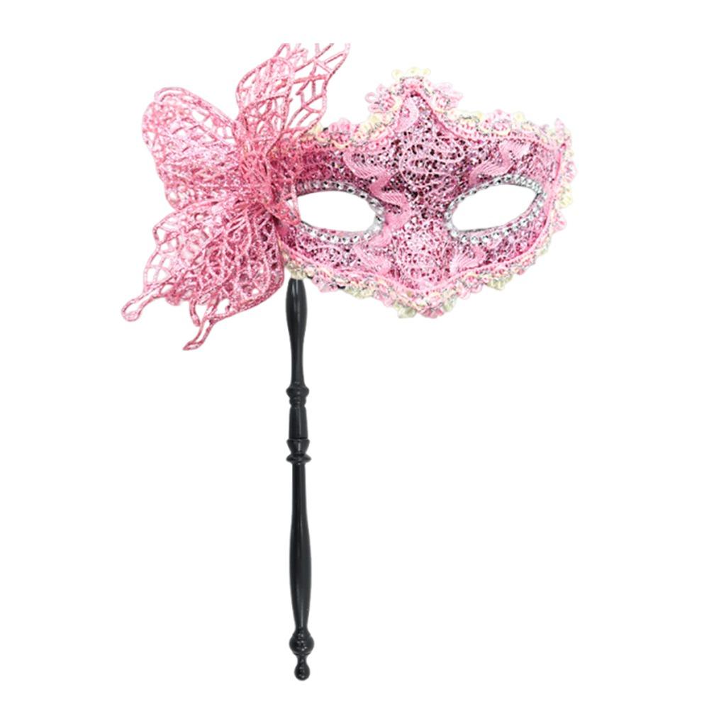 Venezianische Party Handheld Masken für Maskenball Seite Schmetterling Karnevalsparty Mardi Gras Masken mit Haltestab