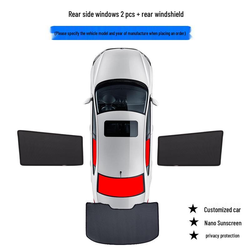 BMW X2 Magnetic Window Curtain: Dense Blackout Mesh for Privacy, Heat Insulation, and Sun Protection.